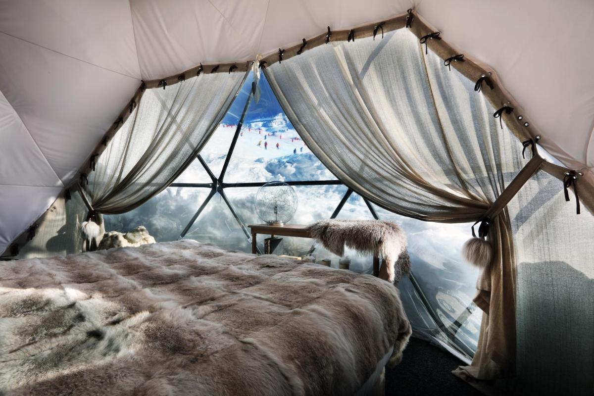 Un ou plusieurs lits dans un hébergement de l'établissement Hotel Pashmina Le Refuge