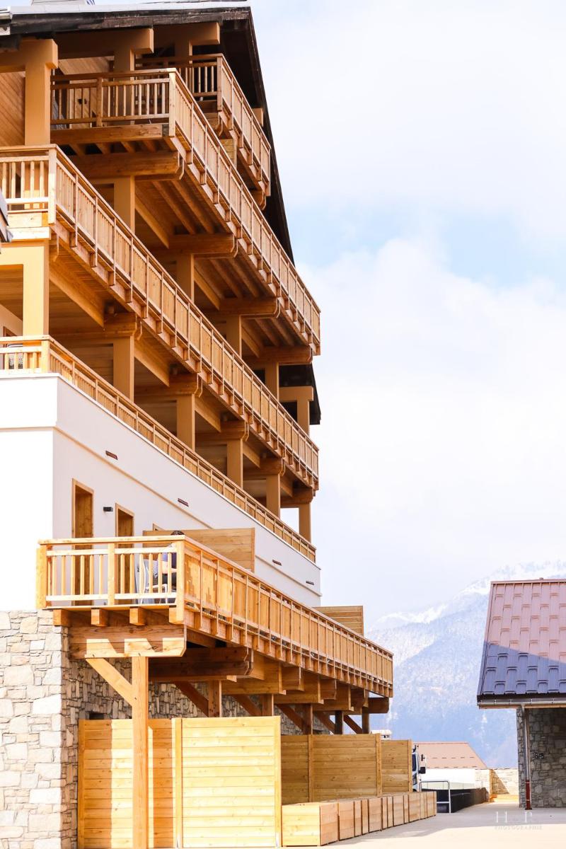 Balcon ou terrasse dans l'établissement TERRESENS - Les Fermes du Mont-Blanc