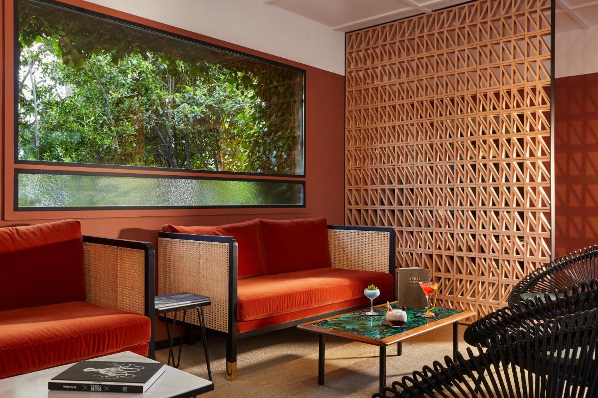 Coin salon dans l'établissement Villa Duflot Hôtel & Spa Perpignan