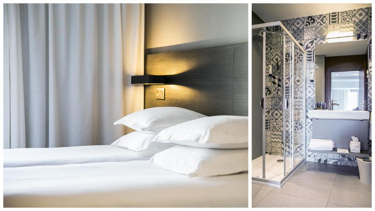 Un ou plusieurs lits dans un hébergement de l'établissement Alex Hotel & Spa