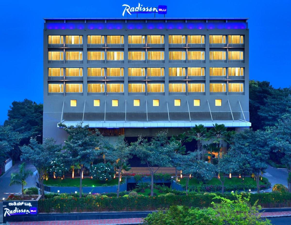 an exterior view of the radisson hotel singapore at Radisson Blu Bengaluru Outer Ring Road in Bengaluru