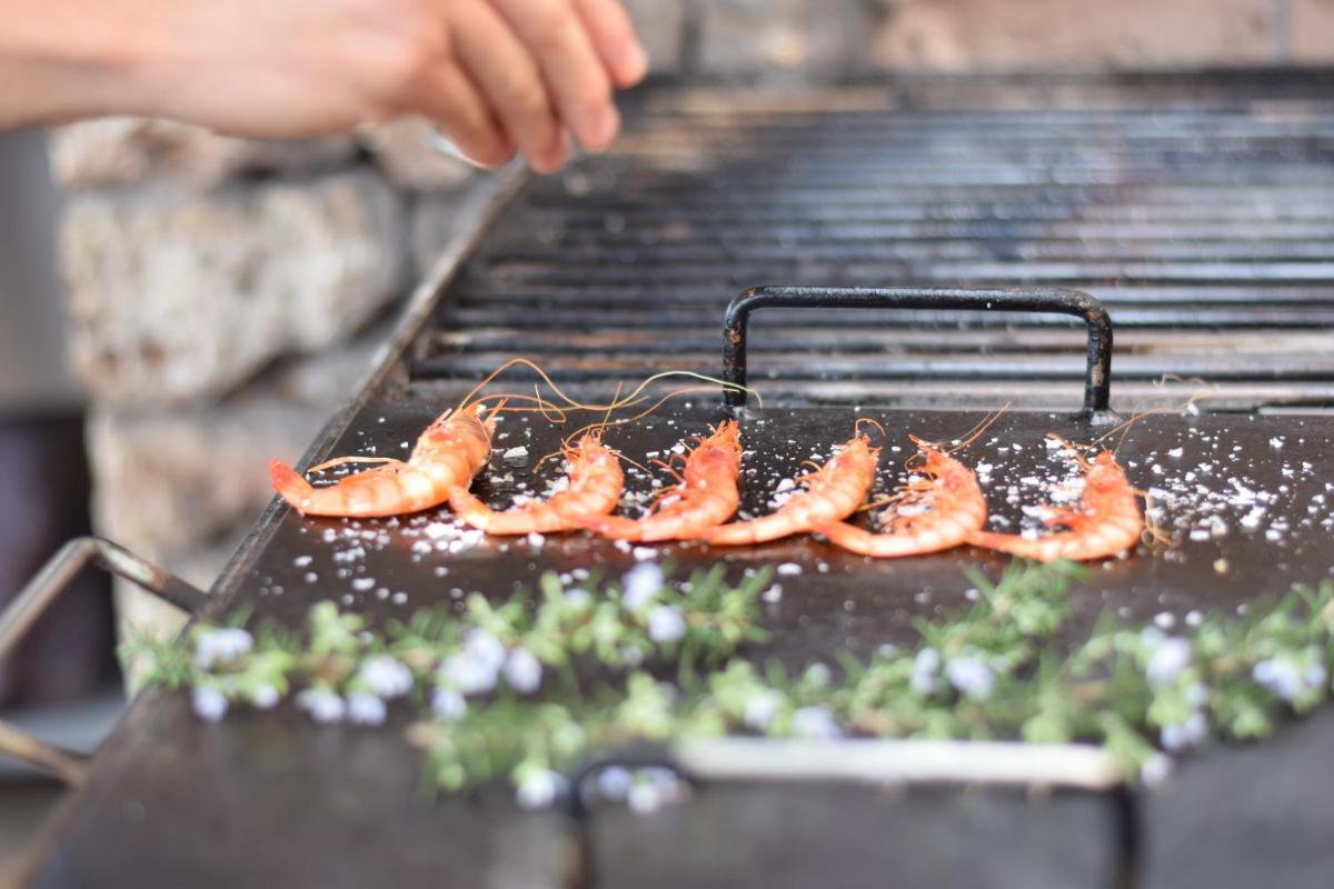 Barbacoa disponible para clientes en el hotel