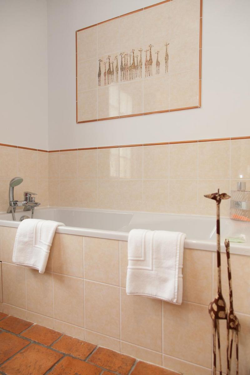 Salle de bains dans l'établissement Hôtel Spa - Au Charme Rabelaisien