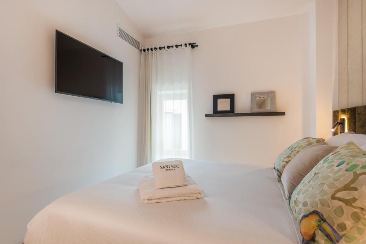 Cama o camas de una habitación en Boutique Hotel Sant Roc & Spa