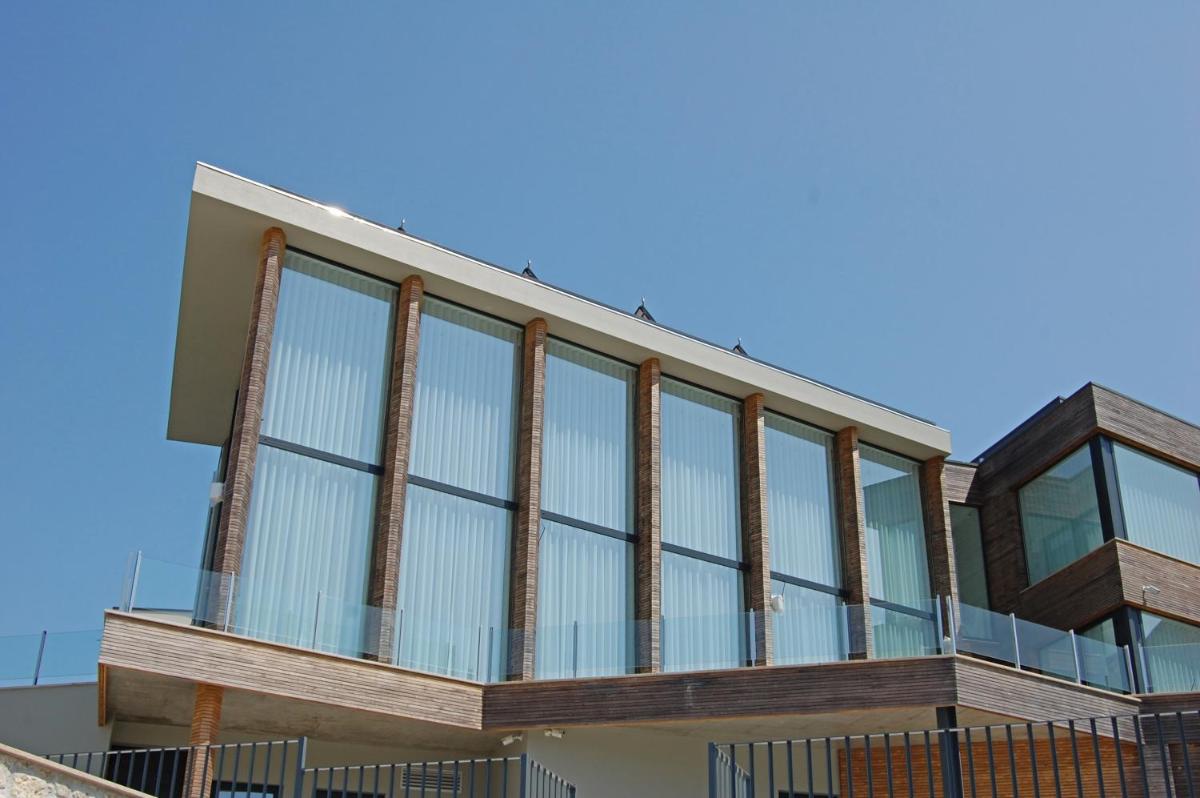 O edifício onde o hotel está situado