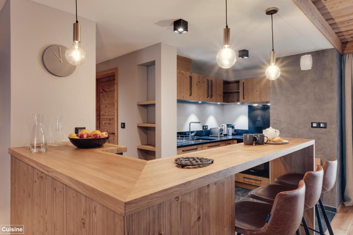 Cuisine ou kitchenette dans l'établissement Hôtel Avancher