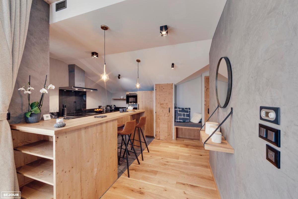 Cuisine ou kitchenette dans l'établissement Hôtel Avancher