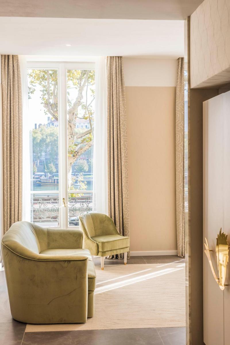 Coin salon dans l'établissement Boscolo Lyon Hotel & Spa