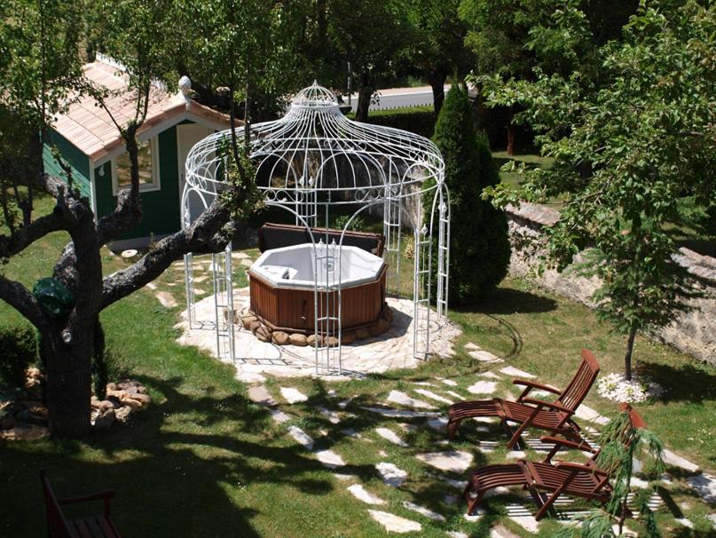 Jardín al aire libre en Posada del Indiano
