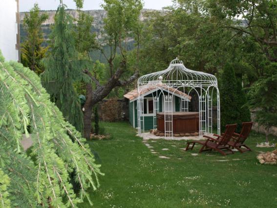 Jardín al aire libre en Posada del Indiano