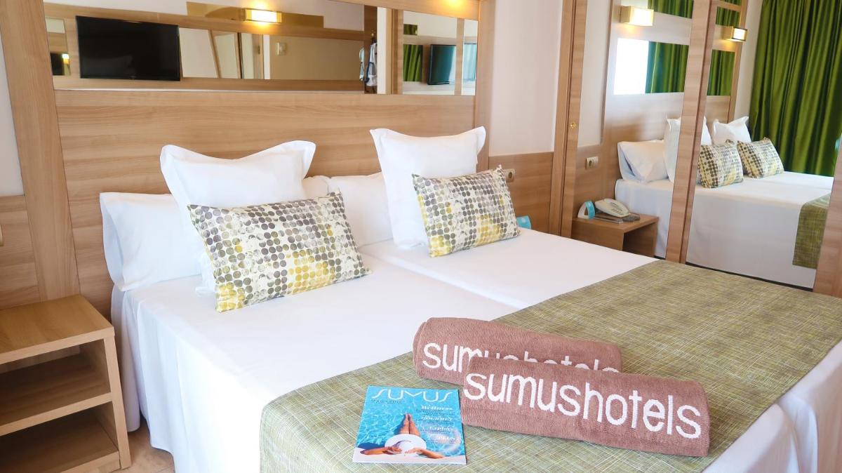 Cama o camas de una habitación en Sumus Hotel Stella and Spa 4S Adults Recommended