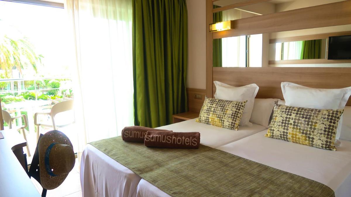 Cama o camas de una habitación en Sumus Hotel Stella and Spa 4S Adults Recommended