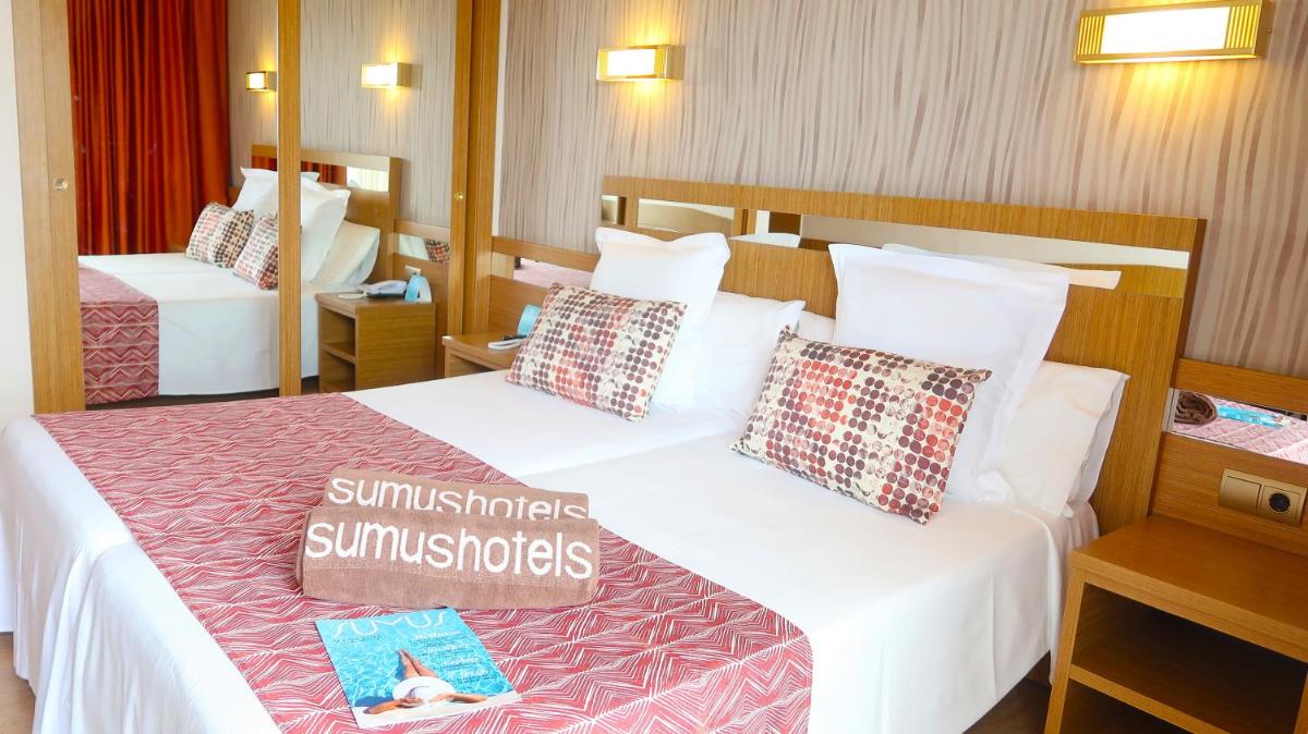 Cama o camas de una habitación en Sumus Hotel Stella and Spa 4S Adults Recommended