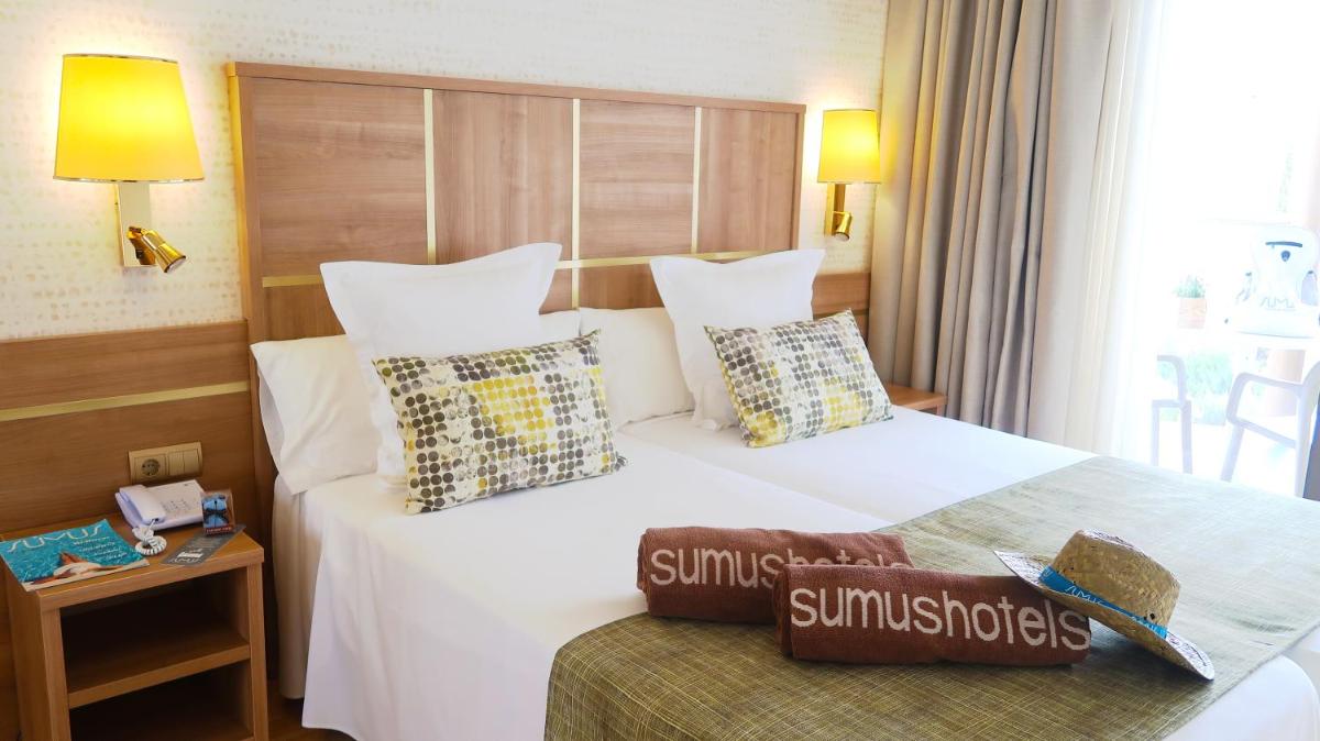 Cama o camas de una habitación en Sumus Hotel Stella and Spa 4S Adults Recommended