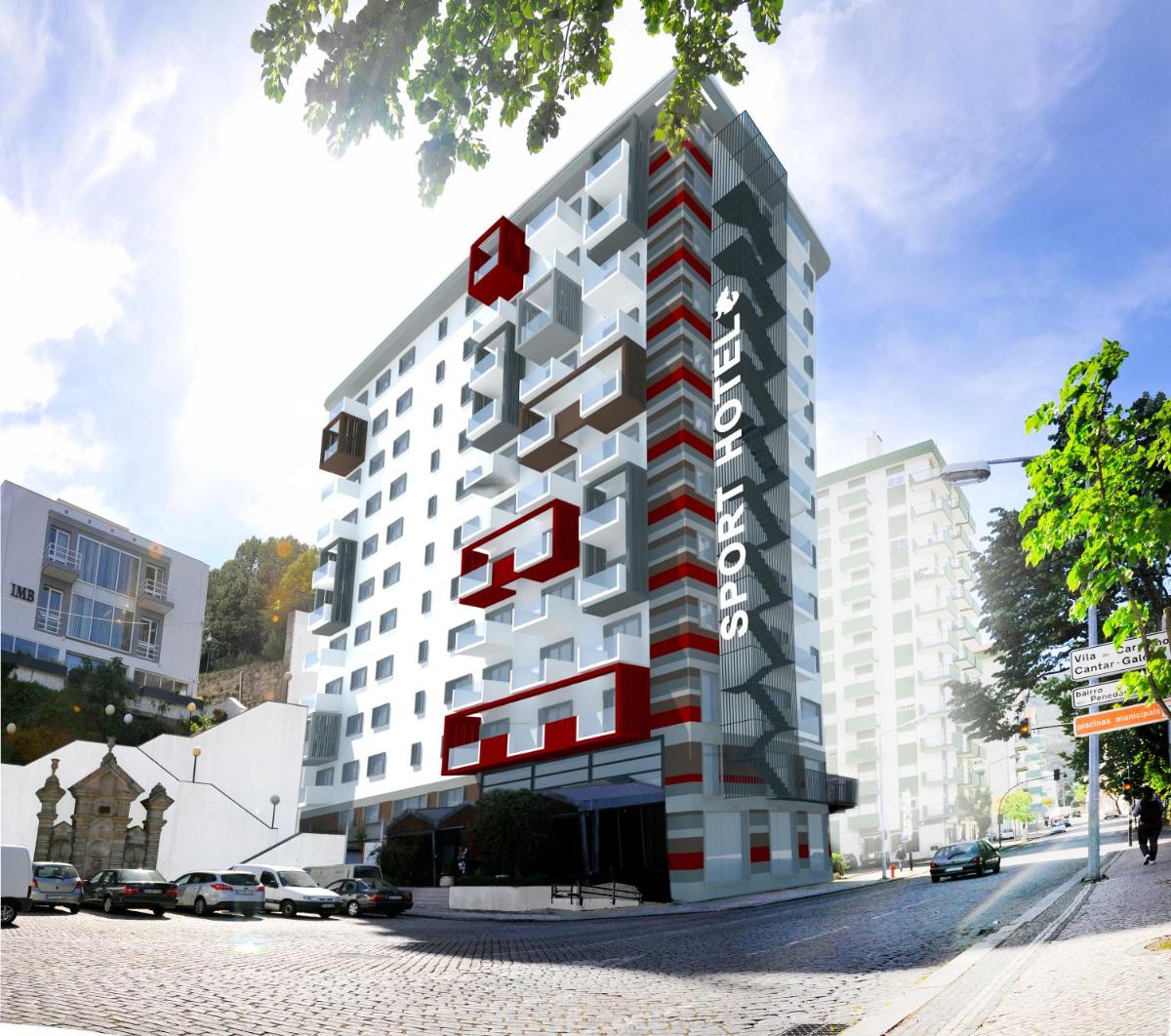 uma representação de um hotel numa cidade em Sport Hotel Gym + SPA na Covilhã