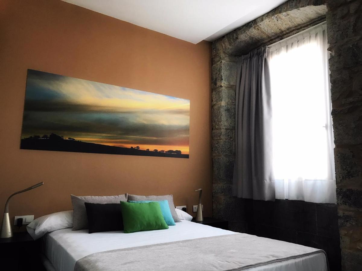 Cama o camas de una habitación en Hotel Balneario Orduña Plaza