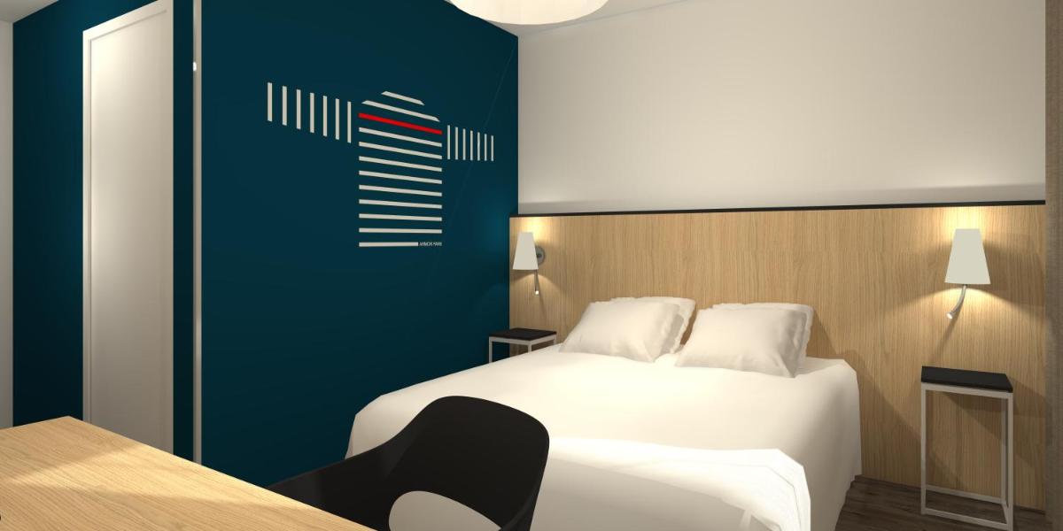 Un ou plusieurs lits dans un hébergement de l'établissement Best Western Armor Park Dinan et Spa