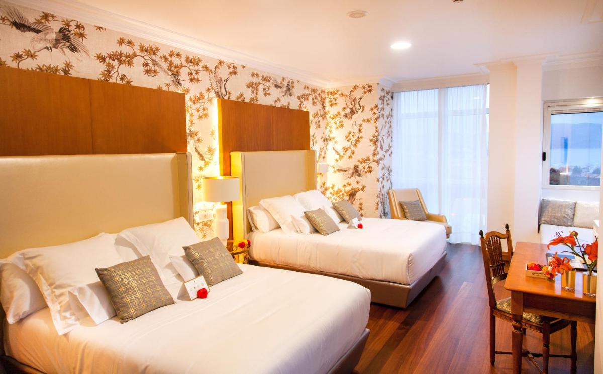 Cama o camas de una habitación en Augusta Eco Wellness Resort 4 Superior