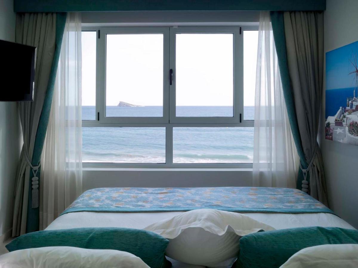 Cama o camas de una habitación en Hotel Villa del Mar