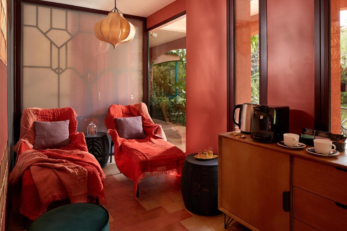 Coin salon dans l'établissement Villa Duflot Hôtel & Spa Perpignan