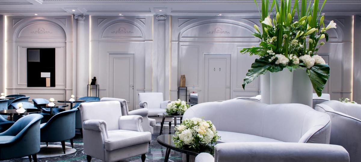Coin salon dans l'établissement Boscolo Lyon Hotel & Spa