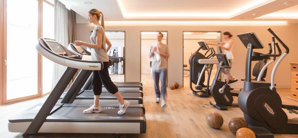 Das Fitnesscenter und/oder die Fitnesseinrichtungen in der Unterkunft Althoff Seehotel Überfahrt