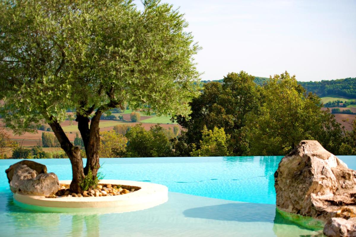 Piscine de l'établissement Le Belvédère Hotel et Bien être ou située à proximité
