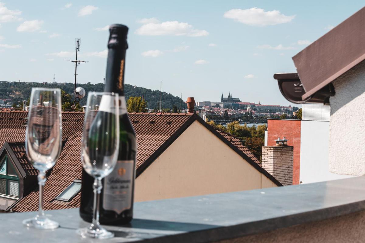 POINT flat, beautiful view from terrace to Prague Castle - Housity