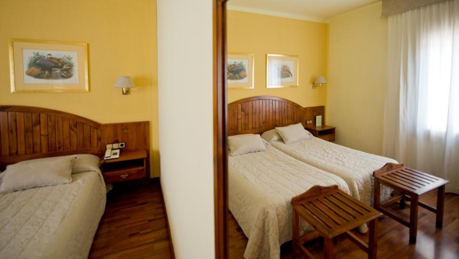 Cama o camas de una habitación en Hotel Restaurant Pessets & SPA