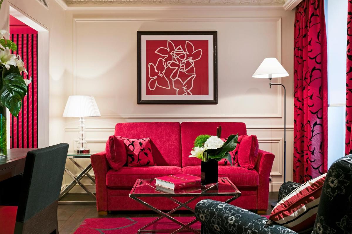 Coin salon dans l'établissement Hôtel Keppler