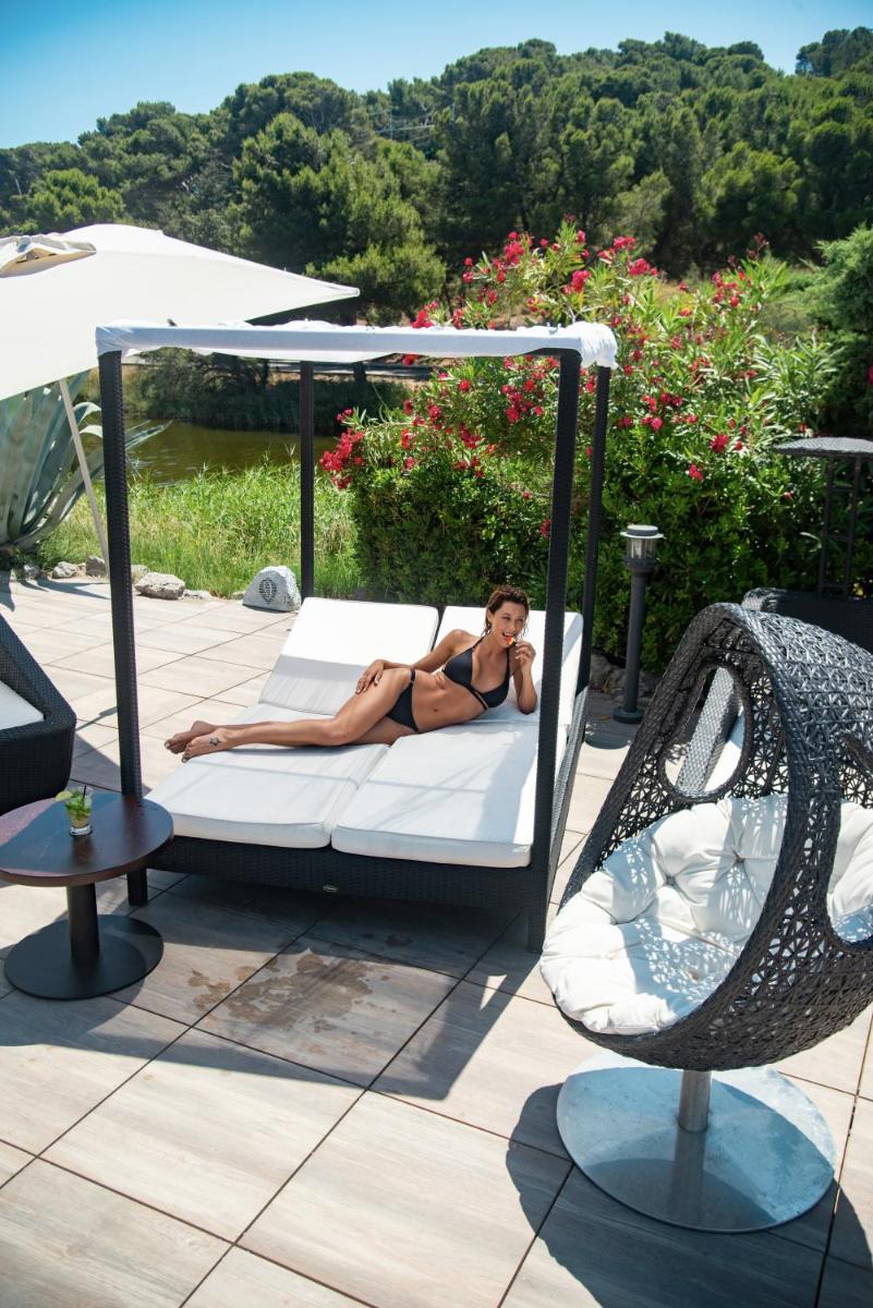 Jardin de l'établissement Hotel Le Phoebus Garden & Spa