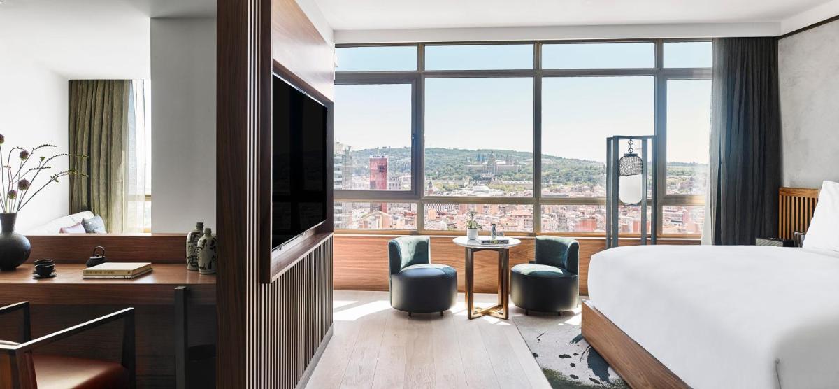 Cama o camas de una habitación en Nobu Hotel Barcelona