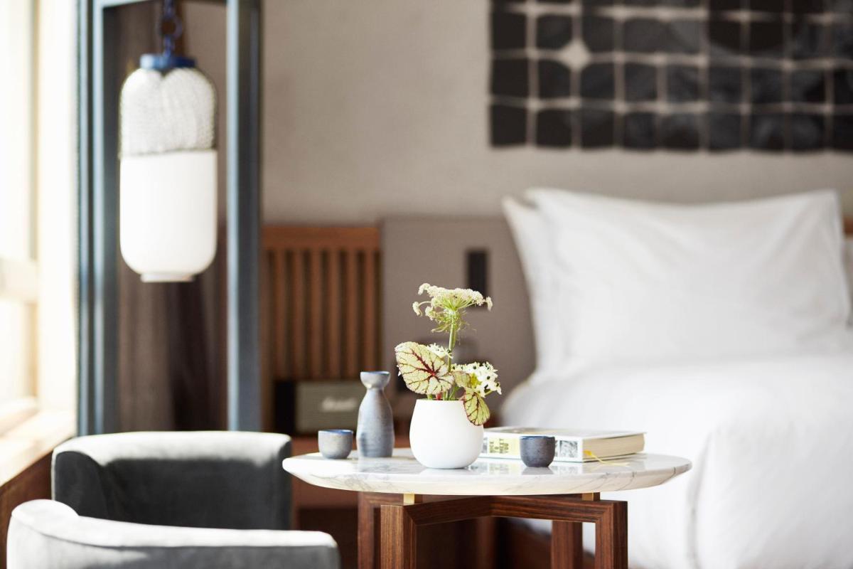 Cama o camas de una habitación en Nobu Hotel Barcelona
