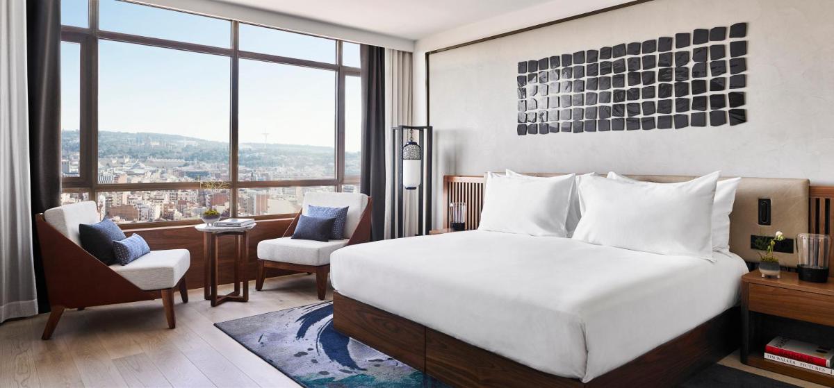 Cama o camas de una habitación en Nobu Hotel Barcelona