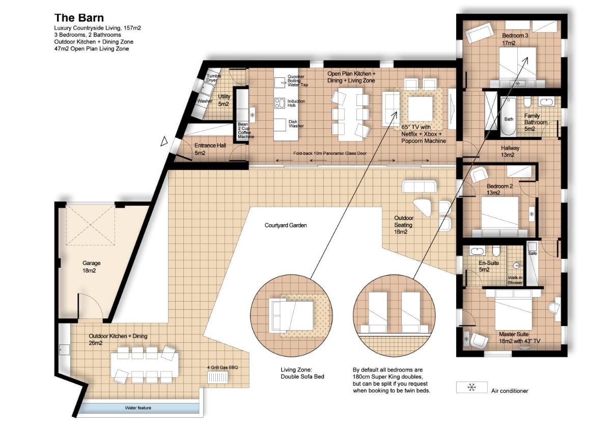The Barn : Luxury Indoor/Outdoor Countryside Bliss - Housity