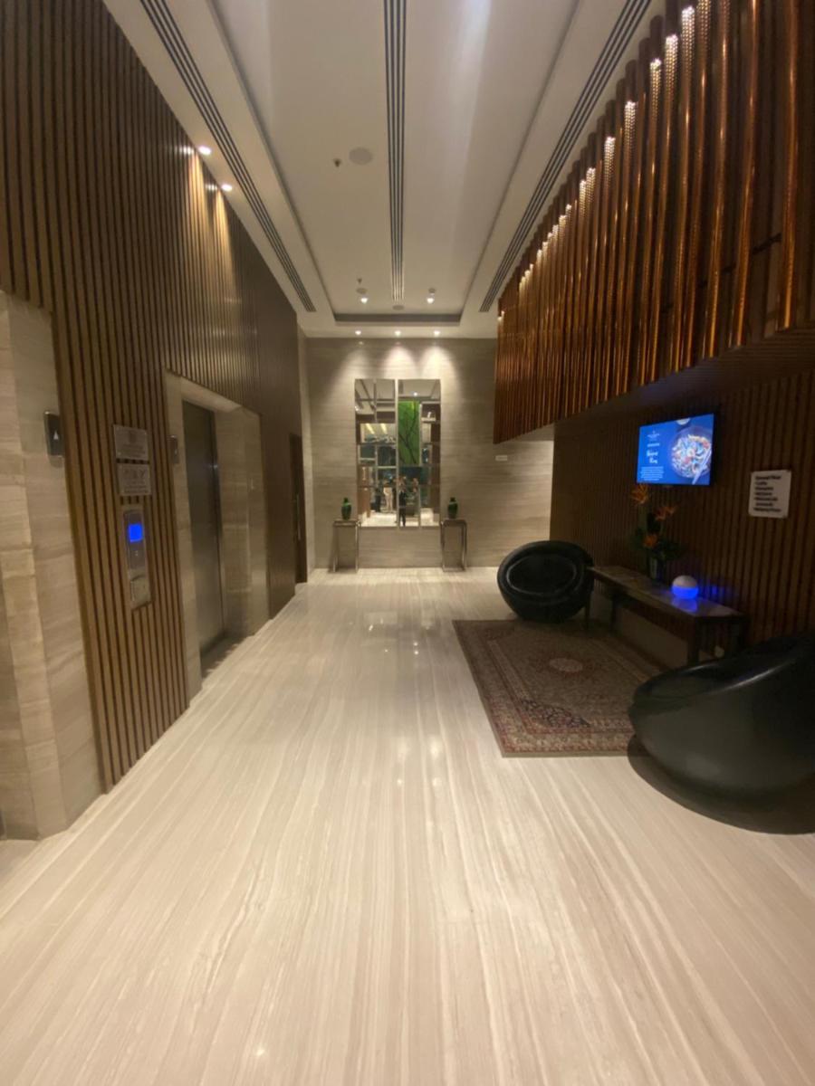 a hallway with a bowling alley in a building at Welcomhotel by ITC Hotels, Richmond Road, Bengaluru in Bengaluru