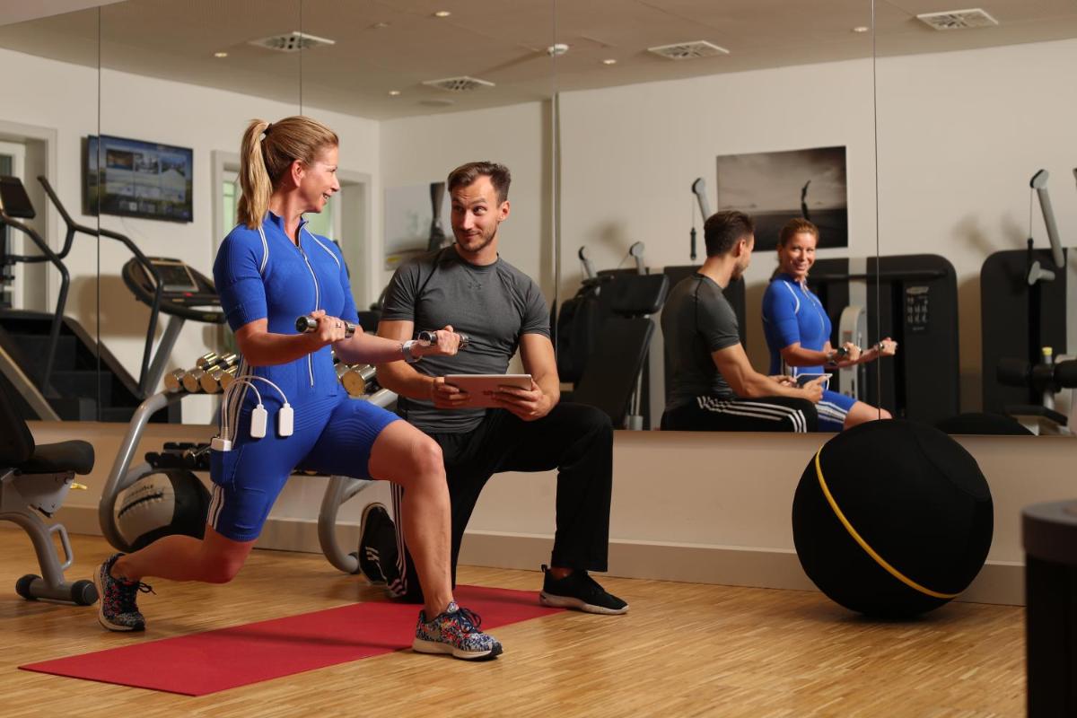 Das Fitnesscenter und/oder die Fitnesseinrichtungen in der Unterkunft Severin's Resort & Spa