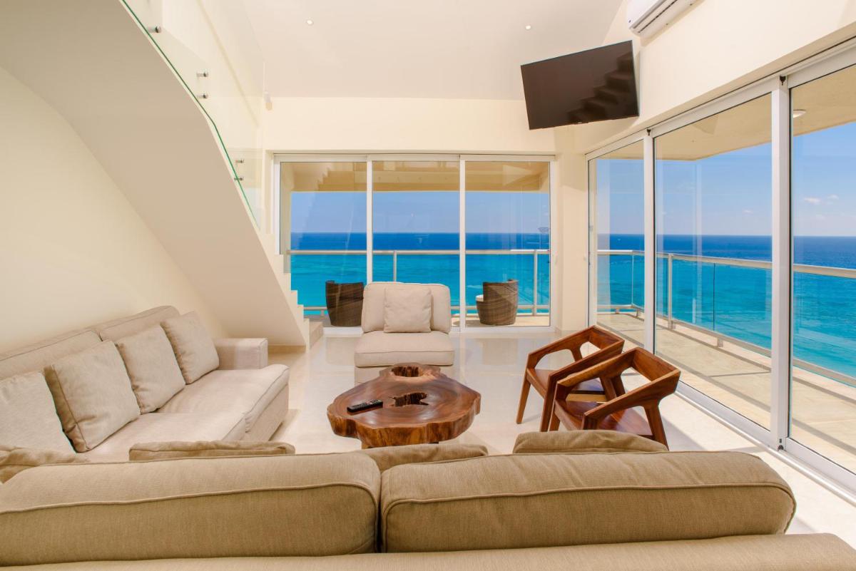 Suitetrails - 2 Story Oceanfront Penthouses on Cancun Beach!