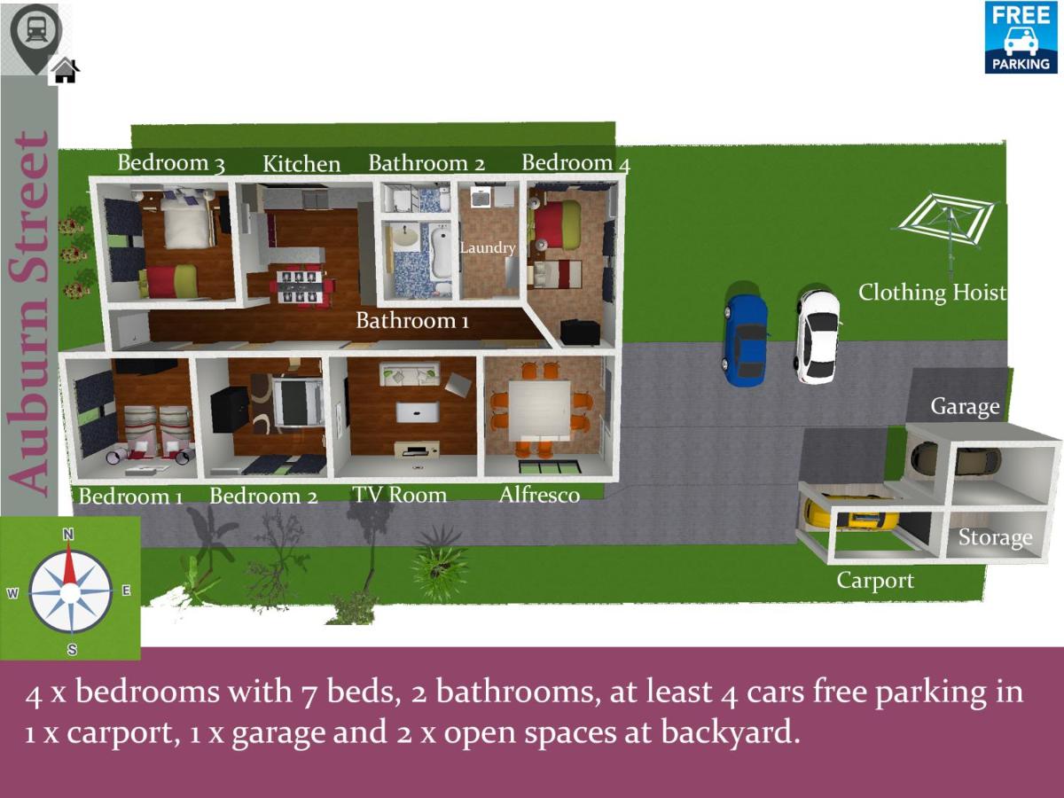 Wollongong station holiday house with Wi-Fi,75 Inch TV, Netflix,Parking,Beach - Housity