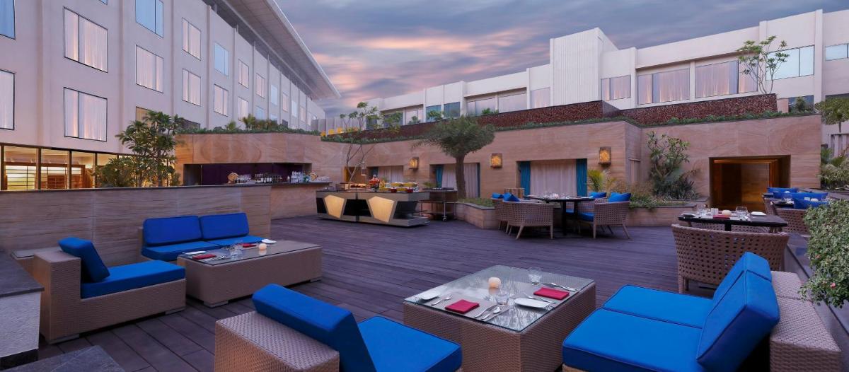 an rendering of the rooftop patio of a hotel at InterContinental Jaipur Tonk Road by IHG in Jaipur
