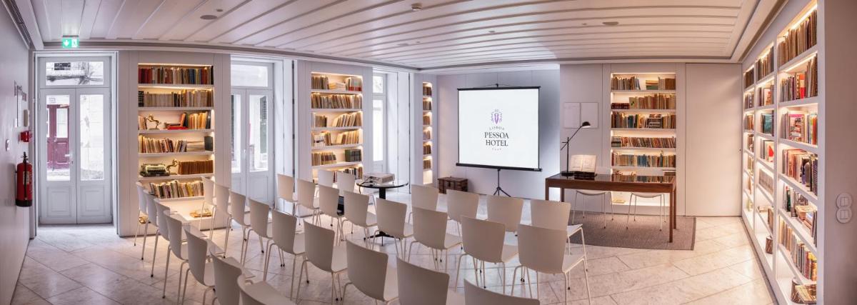 A biblioteca deste hotel