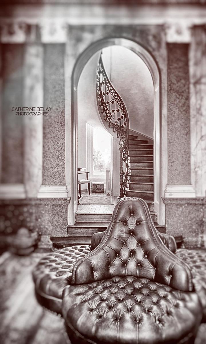 Coin salon dans l'établissement Château de Tressé