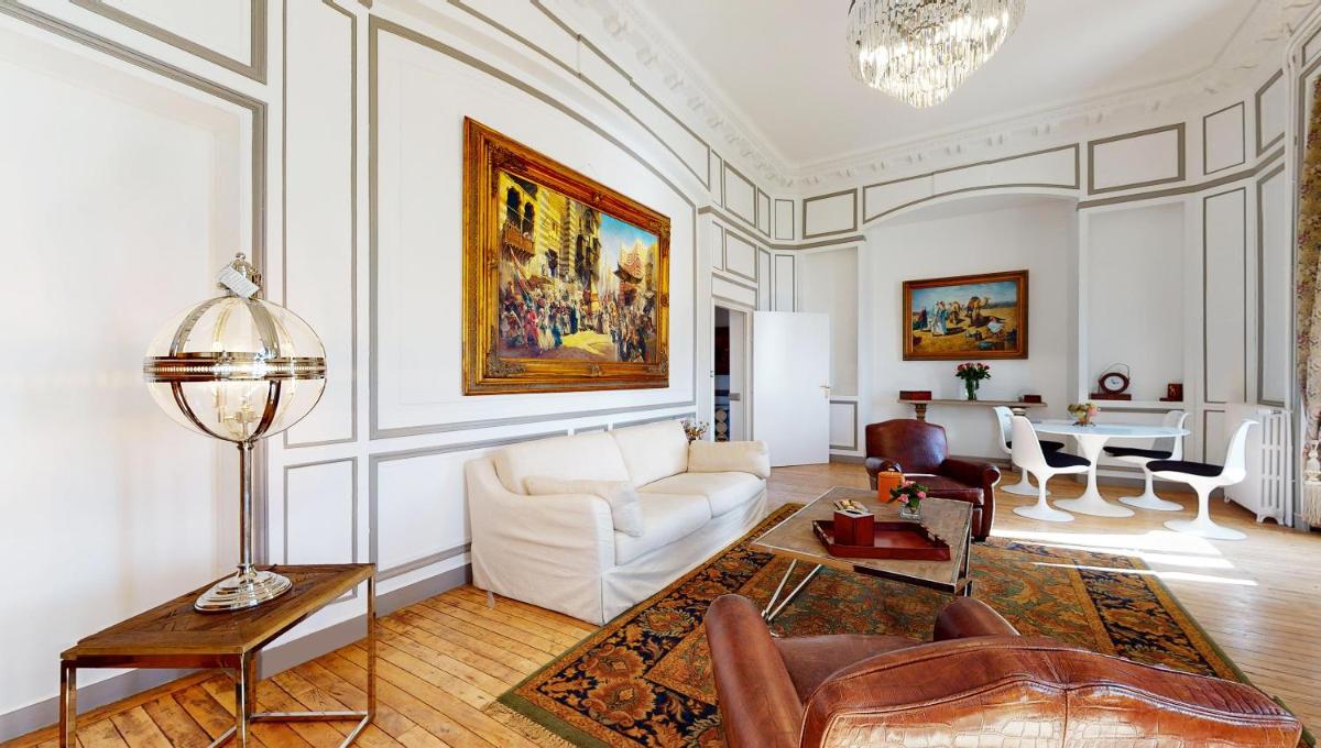 Coin salon dans l'établissement Château de Tressé