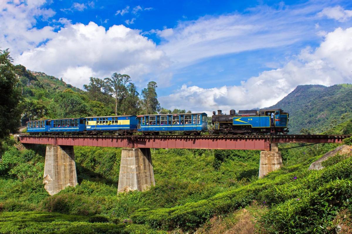 a train on a bridge over a mountain at Savoy - IHCL SeleQtions in Ooty