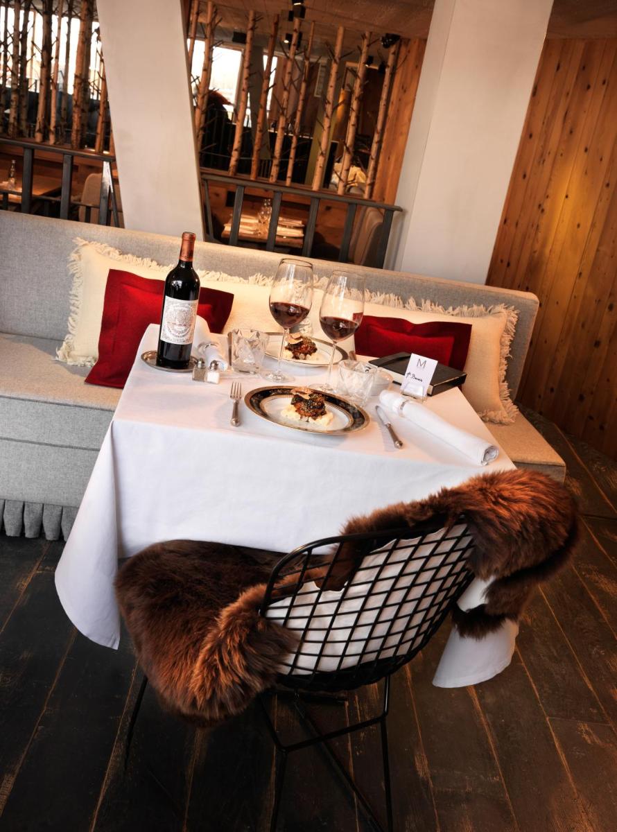 Boissons dans l'établissement M de Megève