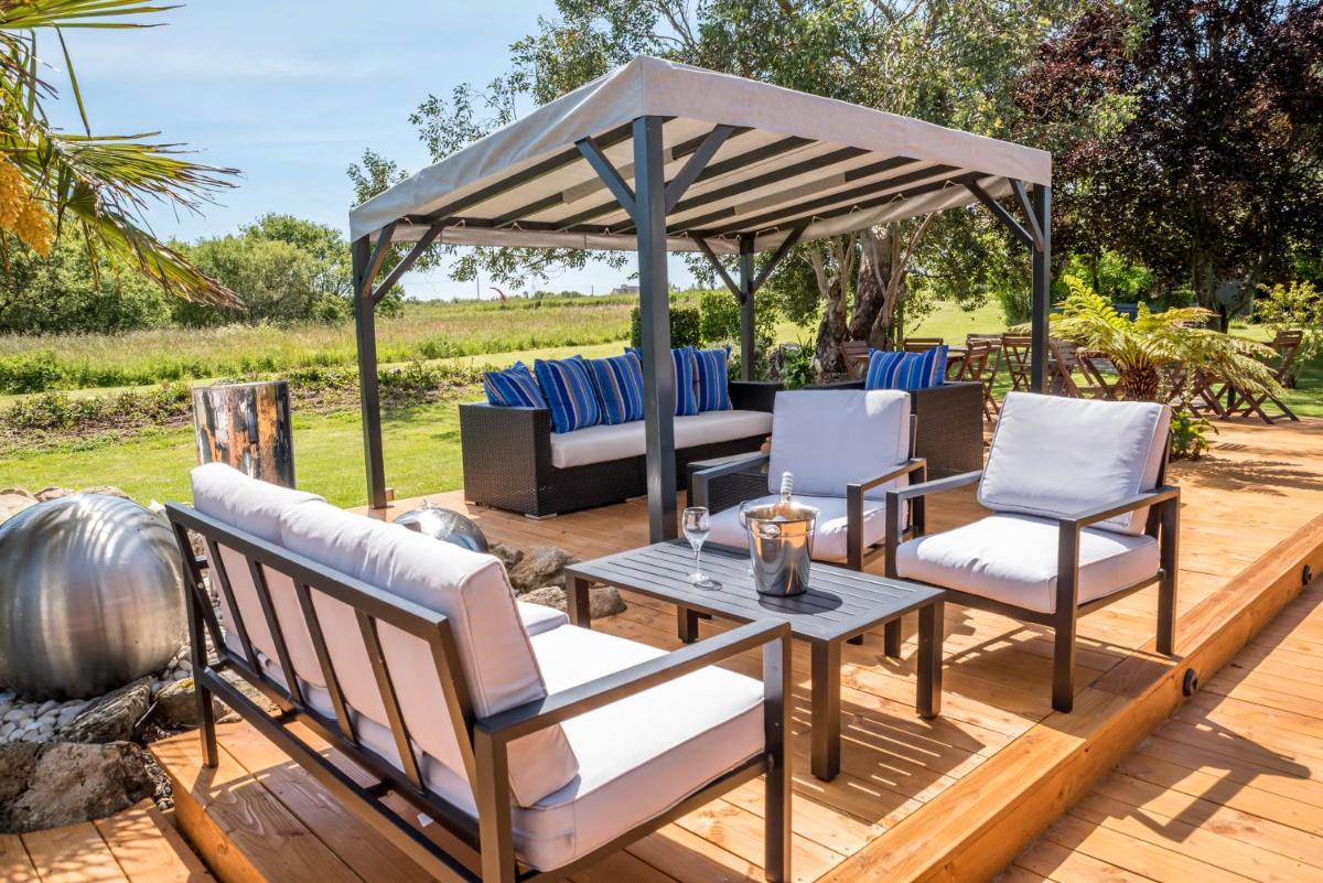 Jardin de l'établissement Carnac Lodge Hotel & Spa