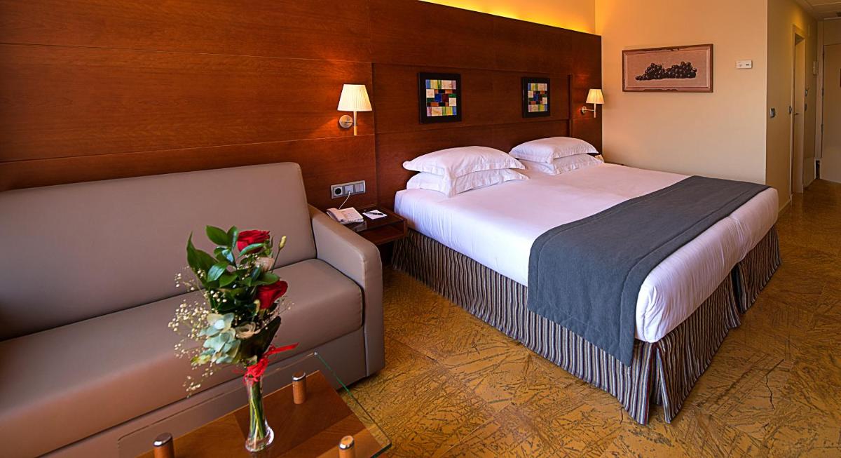 Cama o camas de una habitación en Protur Roquetas Hotel & Spa