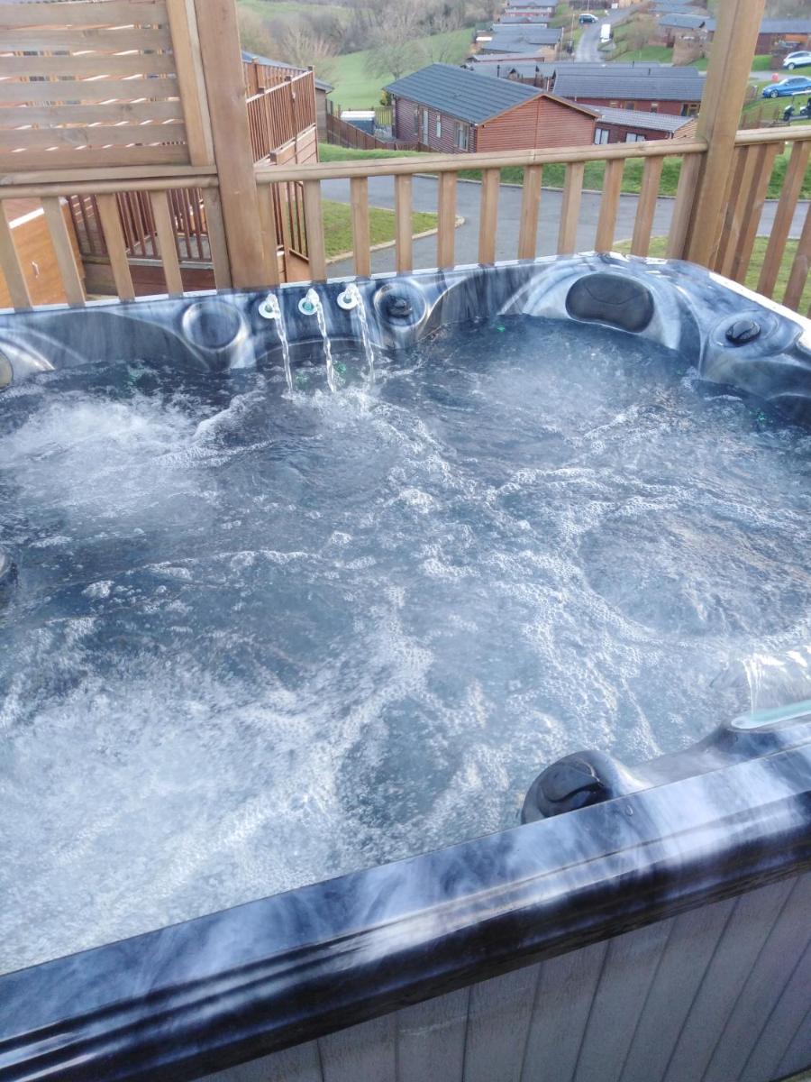 luxury timber pet friendly lodge with private hot tub 2 to 6 guests, outstanding views nr Paignton - Housity