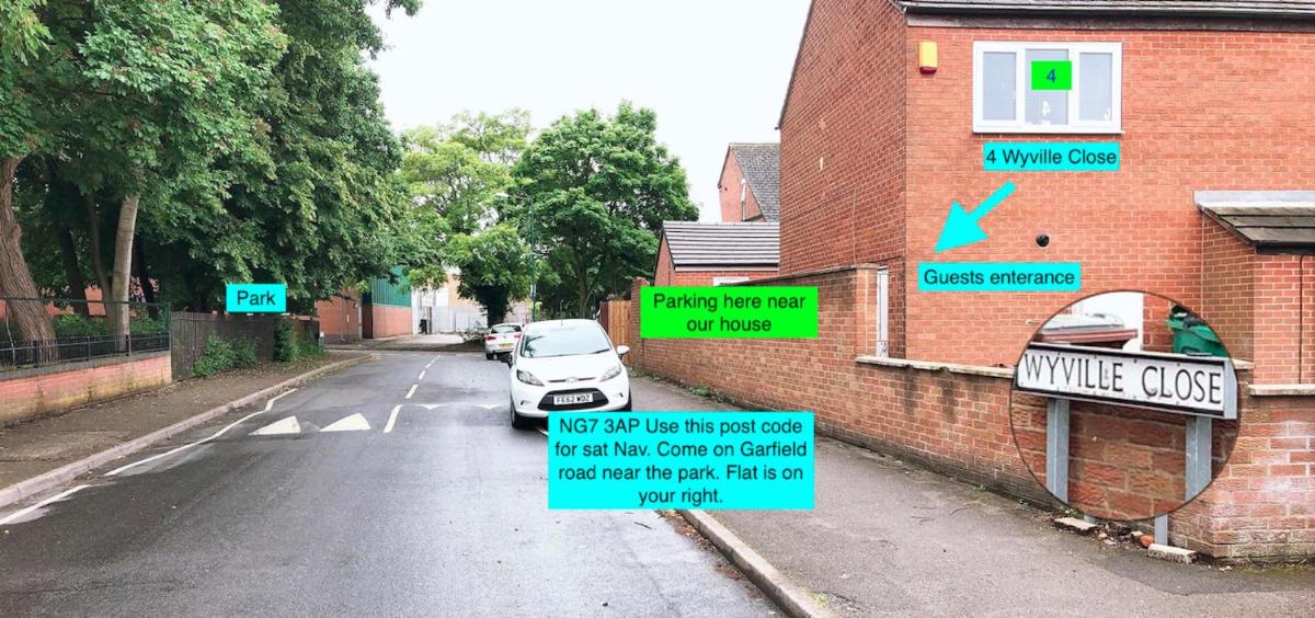 Flat 1 - Entire Modern Studio with en-suite and free Parking close to QMC, City centre & Notts Uni - Housity
