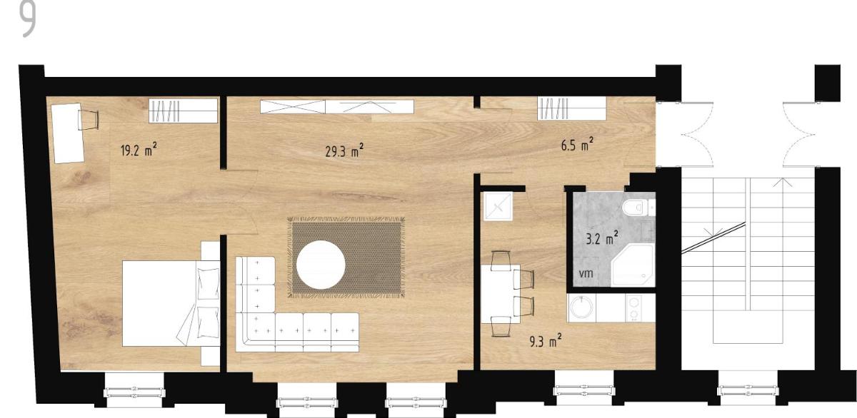 Gourmet Storie's AP 68sqm Renovated Free parking - Housity